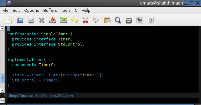 Emacs nesc screenshot