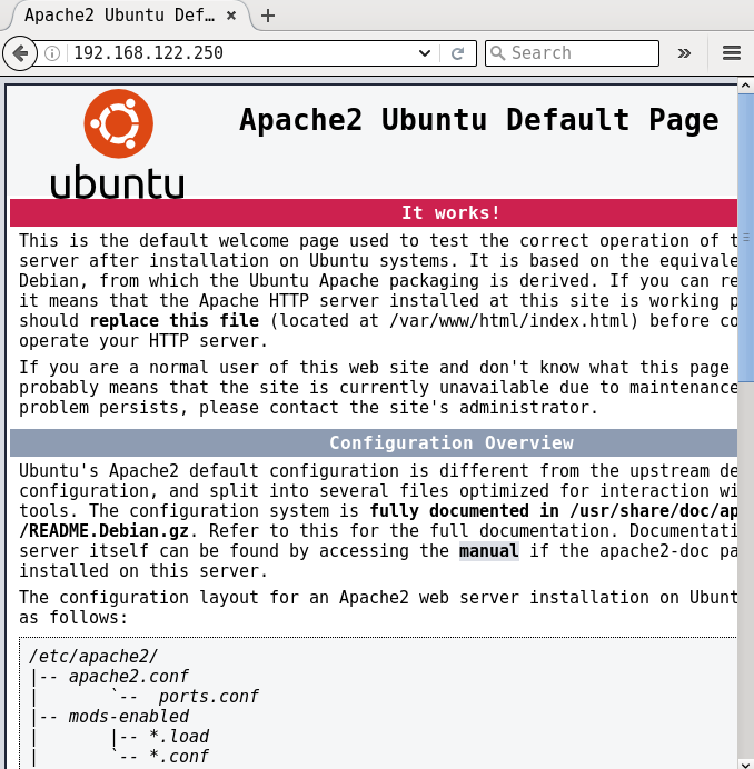 Apache2 Ubuntu default page